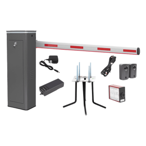 Accesspro kit-xbs-3r-led Kit COMPLETO Barrera Derecha XBS Con Corona LED / Brazo Iluminado de 5M / Incluye Sensor de Masa, Transformador, Lazo Magnético, Ancla, Fotoceldas y 2 Controles Inalámbricos