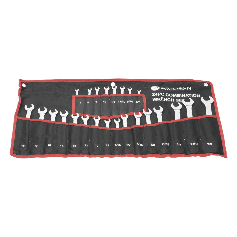 Precision pst-h030-02 Juego de 24 Llaves Combinadas Métricas e Inglesas con Estuche.