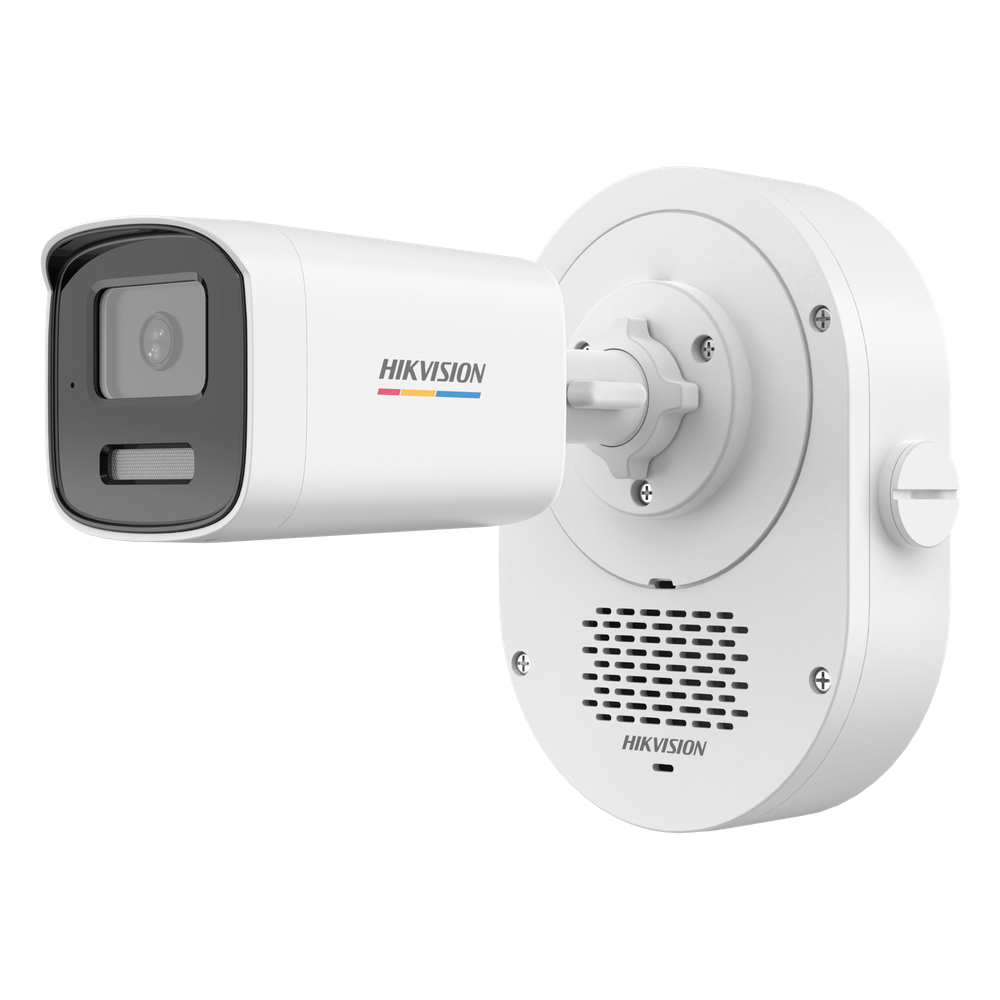Hikvision ds-2cd1t47g3-liuf/lsl Bala IP 4 Megapixel / ColorVu 3.0 + SoundMax / Lente 4 mm / Dual Light 50 mts (164 ft) IR + Luz Blanca / Bocina + Micrófono Integrados / AcuSense Lite / Exterior IP67 / WDR 120 dB / PoE / Micro SD