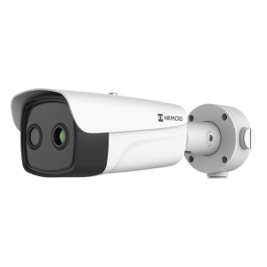 Hikvision hm-td2638-25/g0/t1y (HIKMICRO) Bala IP Bi-Espectral / Térmica 25 mm (384 X 288 ) / Óptico 12.4 mm (4 Megapixel) / 100 mts IR / IP67 / PoE / VCA 3.0 / NEMA 4X / Termométrica / Detección de Temperatura y Fuego / Micro SD