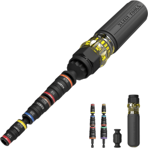 Klein Tools 32914hd Desarmador de Impacto / 14 en 1 / Magneto de Tierras Raras / Almacenamiento Dual / Asistencia de Torque / Adaptador 7/8.