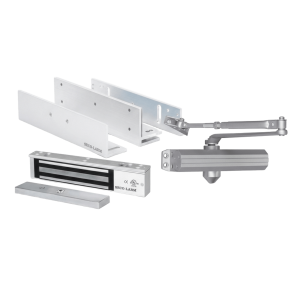 Enforcer Secolarm e941600/k Kit para Control de Acceso Incluye Chapa Magnética de 600 Lbs / Montajes L y Z / Cierra puerta para 150 Kg / Certificación UL