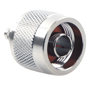 Rf Industries,Ltd rfn-1005-c1 Conector N Macho Coaxial de Anillo Plegable para Cable RG-142/U, Niquel/ Oro/ Teflón.