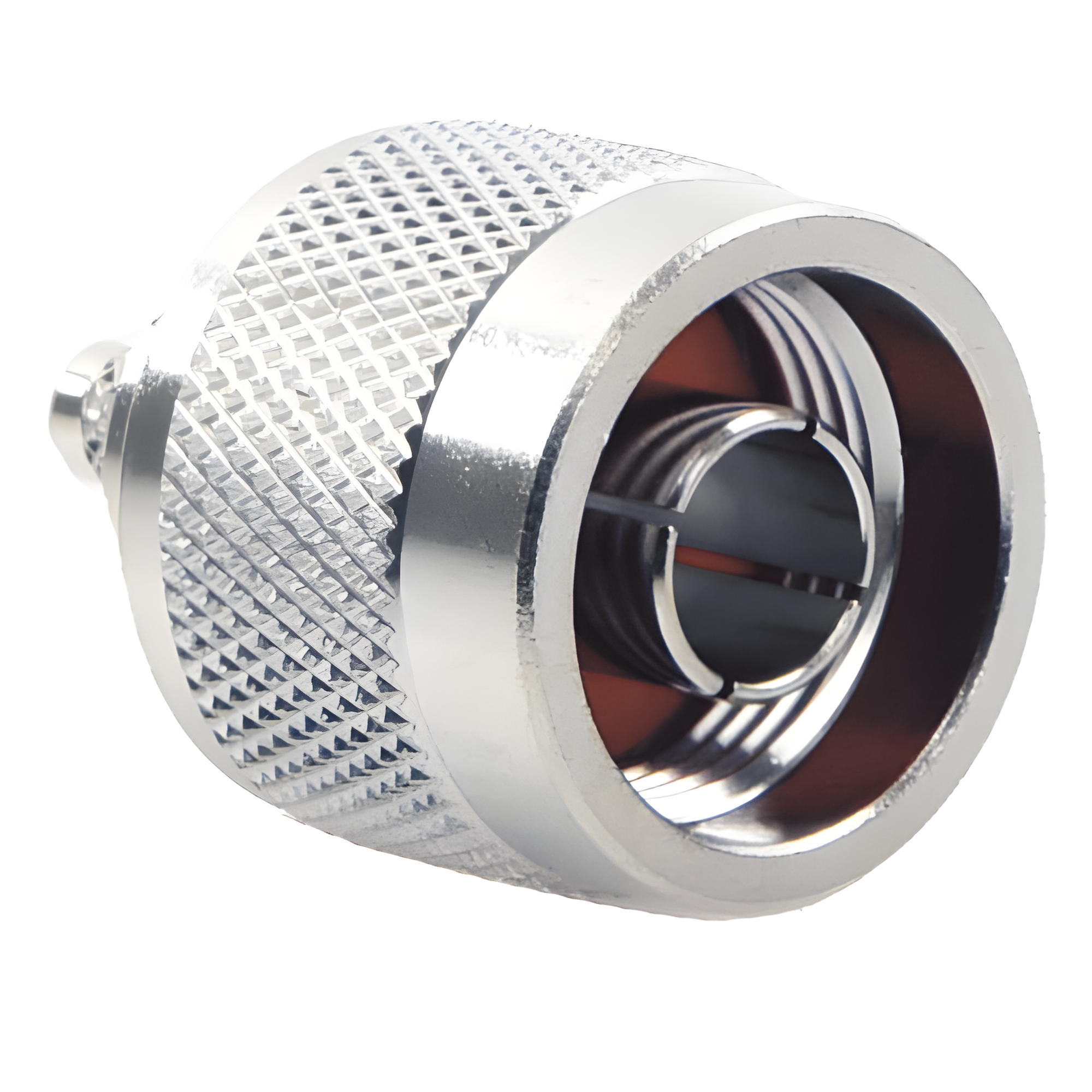 Rf Industries,Ltd rfn-1005-c1 Conector N Macho Coaxial de Anillo Plegable para Cable RG-142/U, Niquel/ Oro/ Teflón.