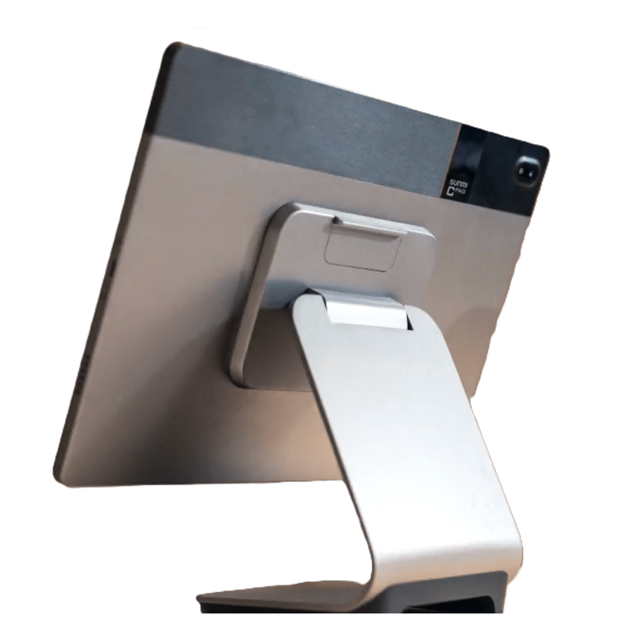 Sunmi cpadstand Base de Escritorio SUNMI CPad / Quick Lock / Giro 145° / Alimentación Inversa Periféricos / Compatible 3 Tamaños / Conectividad POGO + USB-C + USB-A x2