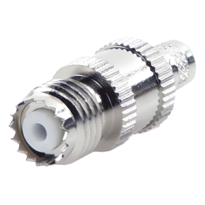 Rf Industries,Ltd rfu-601-1x Conector Mini-UHF Hembra en Línea, de Anillo Plegable para Cable Coaxial RG-8/X, 9258, LMR-240, Níquel/ Plata/ Teflón.
