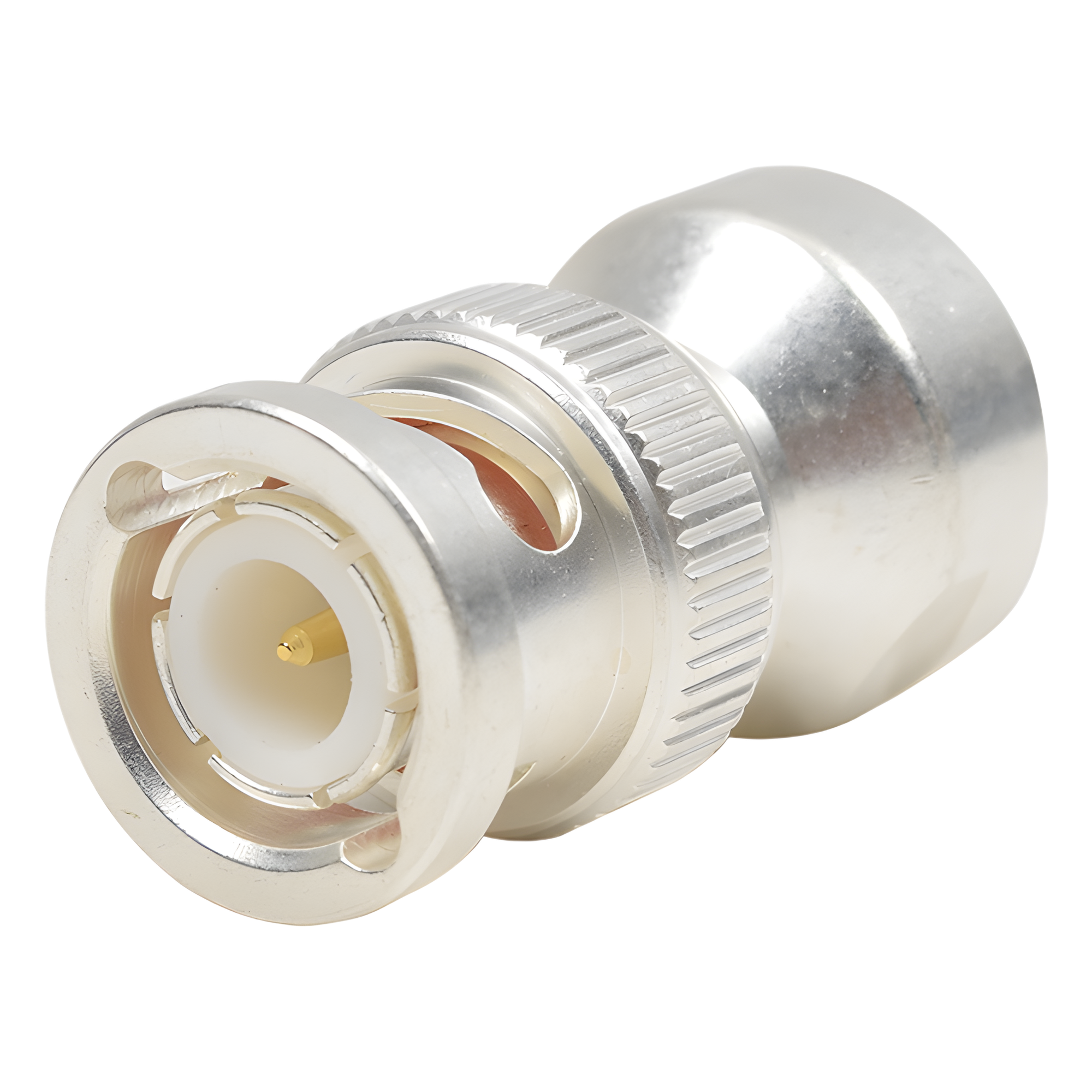 Rf Industries,Ltd pt-4000-004 Adaptador UNIDAPT Hembra a BNC Macho. Plata / Oro / Teflón.
