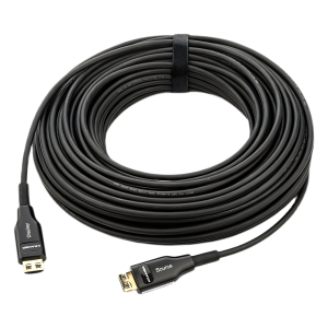 Kramer cls-aoch/60f-66 Cable Optico HDMI Híbrido | 4K@60Hz 18 Gbps | 20 m | Fibra OM3 + Cobre | LSHF | Bañado Oro 24K | HDCP 2.2 | HDR | ARC | CEC