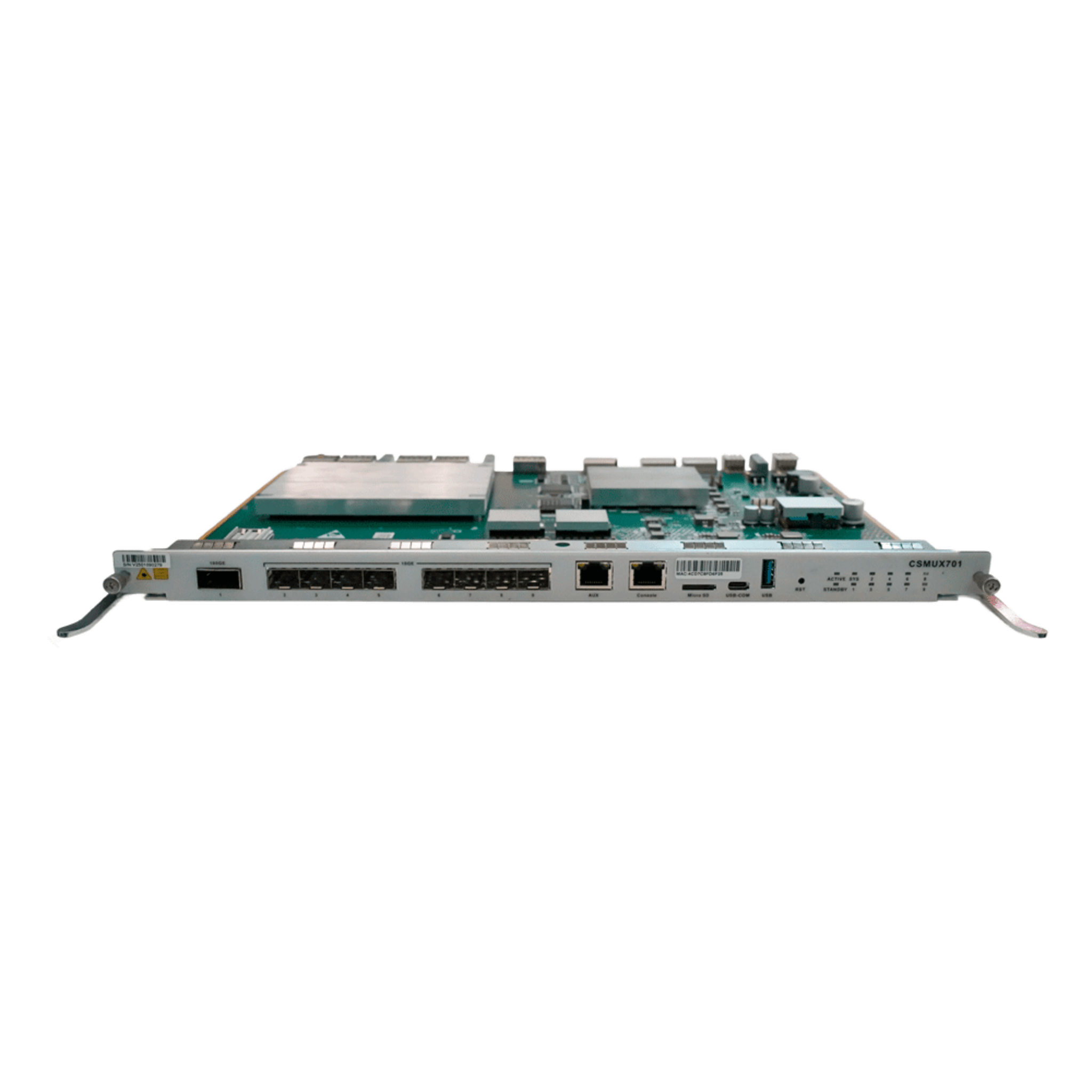 V-Sol csmux701 Tarjeta de Control y Uplink para OLT V-SOL V5600-X7 / 8 Puertos SFP+ (1/10G) / 1 Puerto QSFP28 (40GE/50GE/100GE) / 1 Puerto AUX