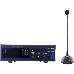Epcom Proaudio epb120e/mic KIT de Amplificador de 120W Modelo EPB120E | más Micrófono de Cuello de Ganso Modelo EP338