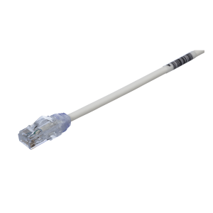 Panduit utp28x0.5m Cable de Parcheo UTP Cat6A, CM/LSZH, Diámetro Reducido (28AWG), Color Blanco, 0.5 Metros (1.64 Pies).
