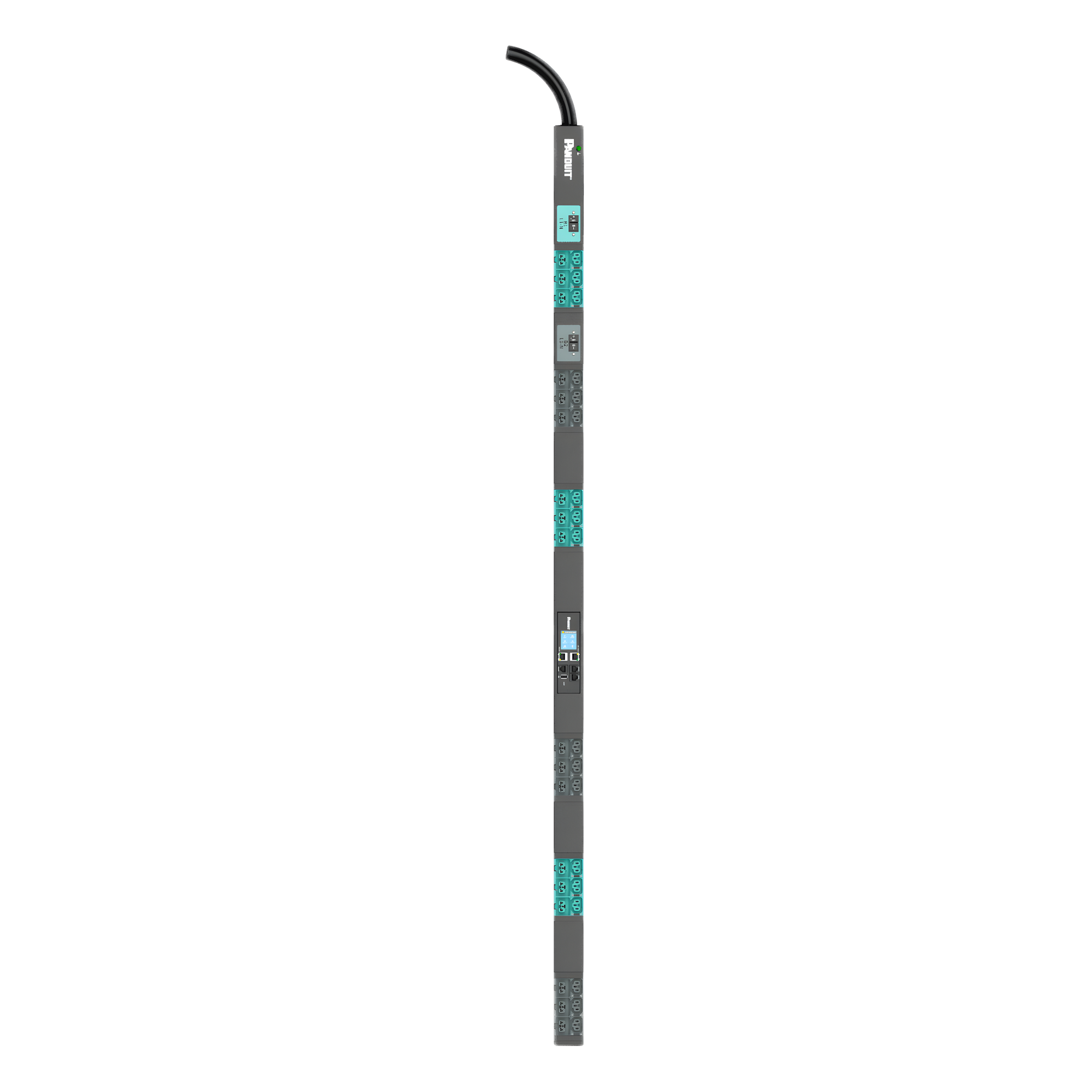 Panduit e36d06l PDU Inteligente Monitoreable EL2P para Distribución de Energía, Enchufe de Entrada IEC 60309 2P+E 6h, Con 18 Salidas C13/C15 y 18 C13/C15/C19/C21, de Instalación Vertical, 230 Vca, 32 Amp