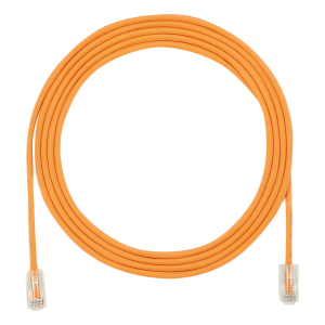 Panduit utp28x1or Cable de Parcheo UTP Cat6A, CM/LSZH, Diámetro Reducido (28AWG), Color Naranja, 0.3 Metros (1 Pie)