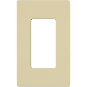 Lutron Electronics cw1iv Placa de pared 1 espacio, línea Claro, color marfil, para atenuadores, switches y controles Pico