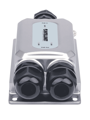 INTELLINET - 561648 - Extensor para exteriores Ultra PoE con 2 salidas Gigabit Ethernet / Dos puertos de 30 W, extiende el PoE hasta 100 m, 60 W de Presupuesto de Energía, cumple con IEEE 802.3bt/at/af, IP67 a prueba de agua, Índice IK10, Carcasa de metal