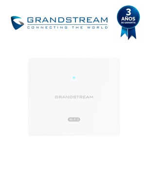 GRANDSTREAM GWN7604 - Punto de Acceso Wi-Fi 6 802.11ax compacto/ Hasta 3 Gbps/ 4 puertos Gigabit: uplink PoE/PoE+ y 2 con salida PoE para alimentar otros equipos/ 256 usuarios concurrentes/ Ideal hotelería y oficinas/ Gestión gratuita GWN.Cloud