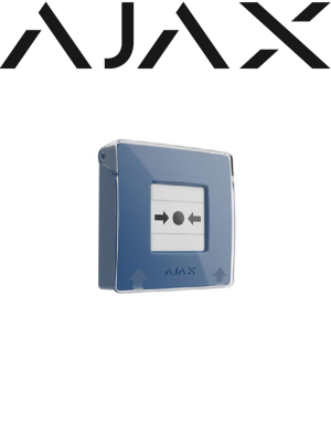 AJAX Manual CallPoint (Blue) - Estación manual inalámbrica reajustable con escenarios programables. Versión de color azul.