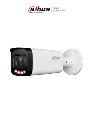 DAHUA DH-IPC-HFW2449T-ZAS-IL- Cámara IP Bullet de 4 MP/ Iluminador Dual/WizSense/ Lente Motorizado de 2.7 a 13.5mm/ IR y LED 60 Metros/ H.265+/ WDR Real/ Protección Perimetral/ Micrófono/ IP67/PoE/ SMD Plus/Ranura para MicroSD/E&S Alarma y Audio/ #LoNuevo