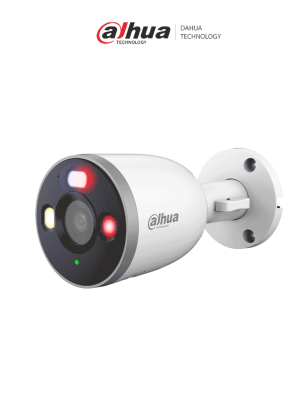 DAHUA DH-F3D-PV - Cámara IP Bullet WiFi de 3 Megapixeles full color + iluminador dual inteligente/ Alarma de luz y sonido/ Detección de humanos y vehículos/ Audio de dos vías/ 30m de IR y luz visible/ IP67/ #LoNuevo