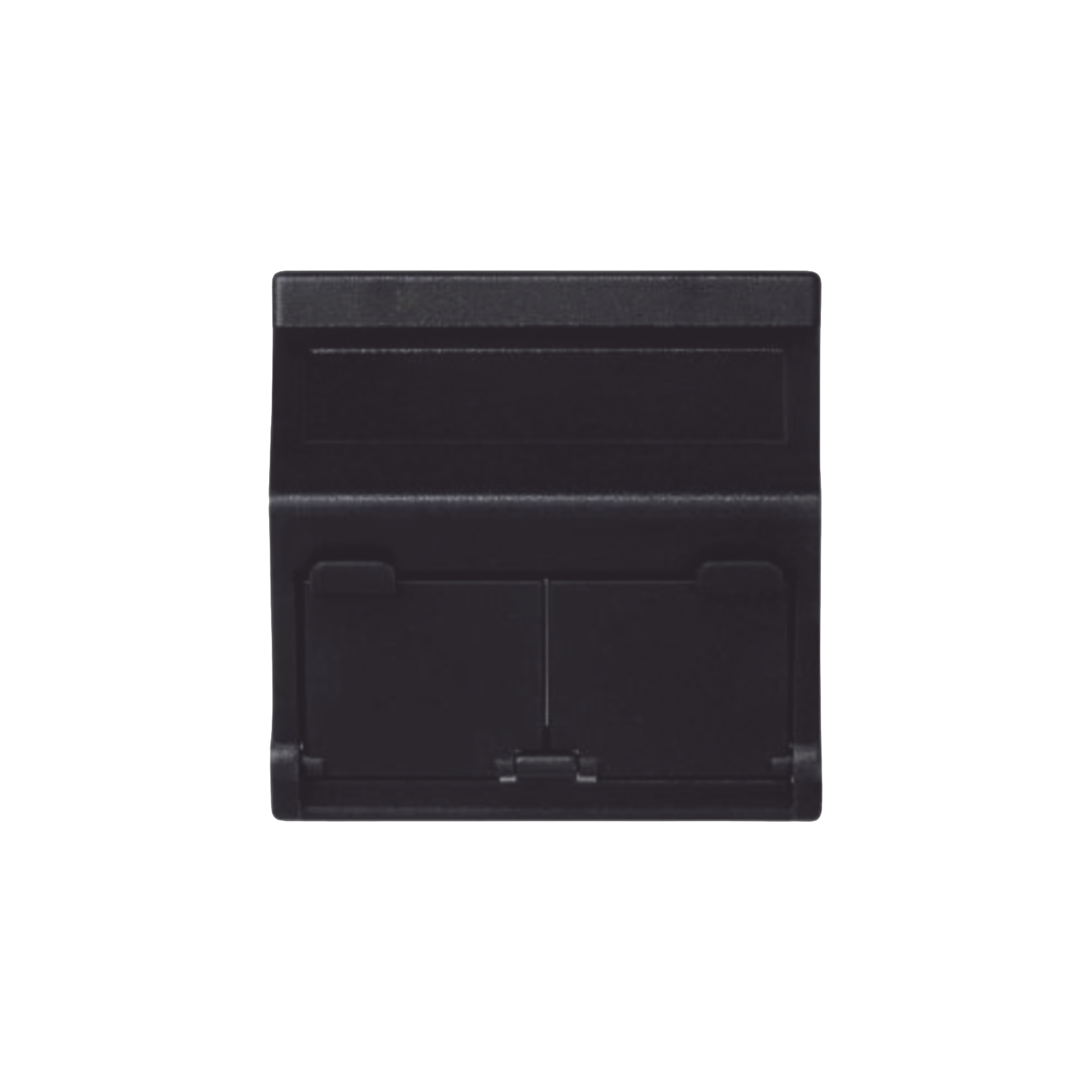 Simon sm-2-keya-n (KB80MD64/14) Placa Voz y Datos Inclinada con Guardapolvo y Adaptador Doble para RJ45 Keystone Color Negro