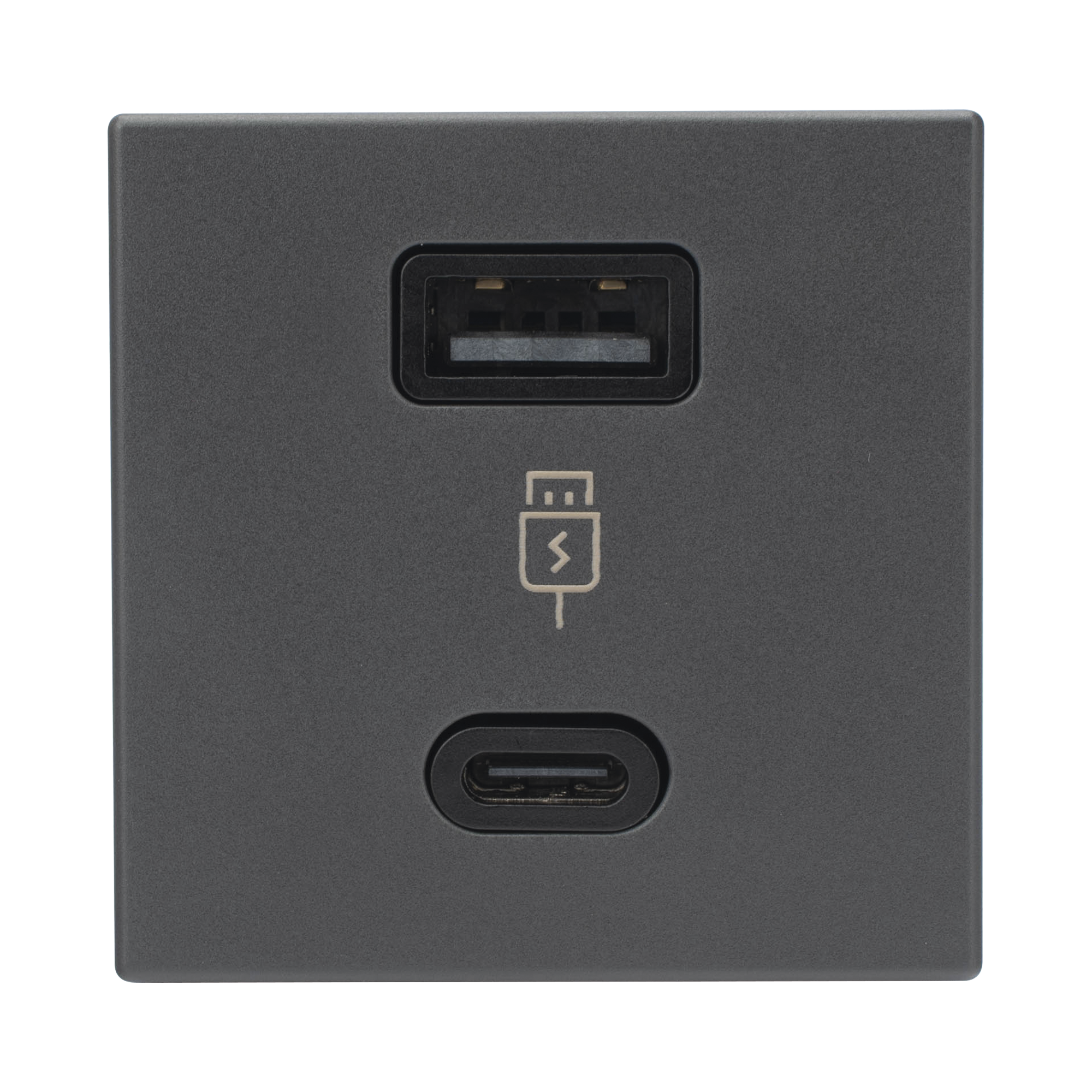 Simon sm-2usb-n Módulo Doble USB Tipo A+C / Carga Rápida 30W / Color Negro / Compatible con Torres y Cajas Simon / Modelo: (K126F/14)
