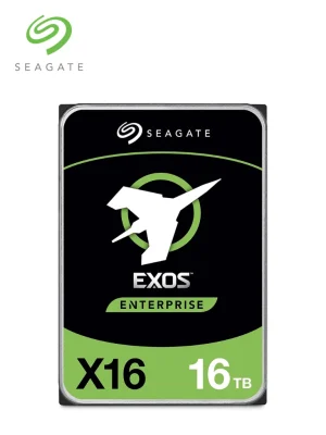SEAGATE ST16000NM001G - Disco duro de 16 TB Exos, 7200 RPM, SATA3 6GB/s, 64 MB, recomendado para videovigilancia / NAS