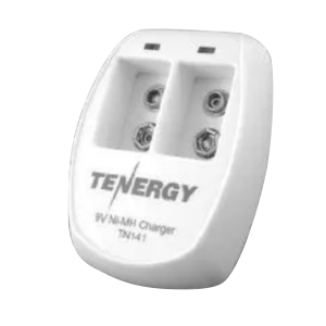 Syscom Parts tn141 Cargador rápido de 2 compartimientos para baterías Ni-MH; Aplicable en baterías de 9 V