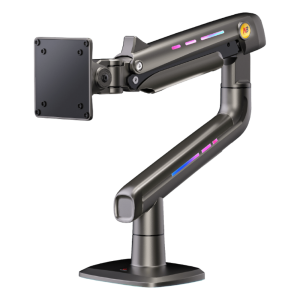 Soporte Mecánico Gaming NB F5 / Monitores de 32 a 60 / VESA 75x75 y 100x100 mm / Carga 2-20 kg (4.4-44 lbs) / Iluminación RGB / Sistema de Resorte de Alta Precisión