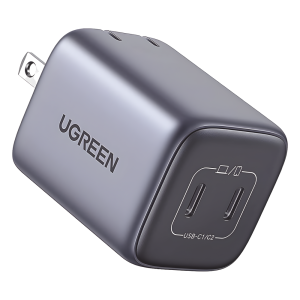 Ugreen 90572 Cargador de 45W serie Nexode Mini | 2 Puertos USB-C de Carga Rápida | Tecnología GaN II | Power Delivery 3.0 | Quick Charge 4.0 | Chip Confiable y Carga Inteligente | Optimiza la Experiencia de Carga | Tecnología Thermal Guard