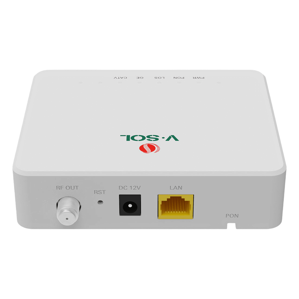 V-Sol v2801t ONU Bridge Dual GPON/EPON con 1 Puerto SC/APC + 1 puerto LAN Gigabit + 1 puerto CATV