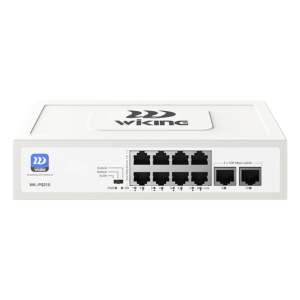 Wi-Tek wkps210 Switch no administrable PoE / Con 8 puertos 10/100 Mbps PoE af/at / 2 Puertos Ethernet 10/100 Mbps / Presupuesto 76 W / PoE hasta 250 metros