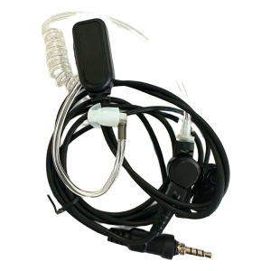 Syscom nf893et Micrófono Audífono de Solapa Para Radio Marino TXM52 / Tubo Acústico Transparente / 2 Cables / Audio Nítido en Transmisión y Recepción