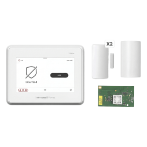 Kit de alarma con panel de pantalla táctil de 7 pulgadas, módulo WiFi y Z-Wave, sensor de movimiento PIR y 2 contactos magnéticos para puertas y ventanas