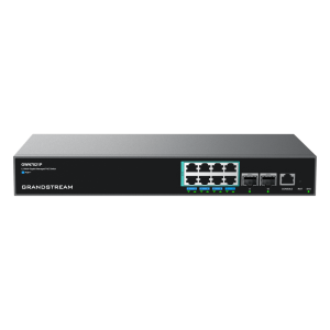 Grandstream gwn7821p Switch PoE Multigigabit Capa 3 / 8 Puertos Ethernet 2.5 G / 2 Puertos SFP+ / PoE++ Dinámico / IPv6 e IPv4 / VLAN Avanzada / QoS / Stacking hasta 4 Dispositivos / Administración Local y en la Nube