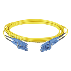Jumper de Fibra Optica Monomodo 9/125 OS2, LC-LC Duplex, OFNR (Riser), Color Amarillo, 6 Metros (19.69 Pies)