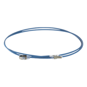 Patch Cord Cat6A, Diametro Reducido 28 AWG, Blindado S/FTP, CM/LS0H, 4 Metros, Color Azul