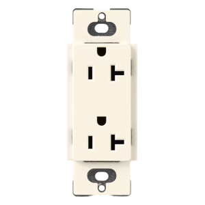 Contacto dúplex de pared Claro 20 A 125 V, acabado Satin Colors, color biscuit