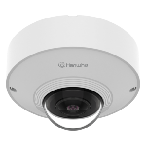 Hanwha Vision qnf-c9010v Cámara Fisheye AI 12MP / 1/1.6 CMOS / Lente Fijo 1.76 mm / WDR 120dB / IP66 IK10 NEMA4X / Detección de Personas y Vehículos / Compatible con H.265 H.264 MJPEG / PoE