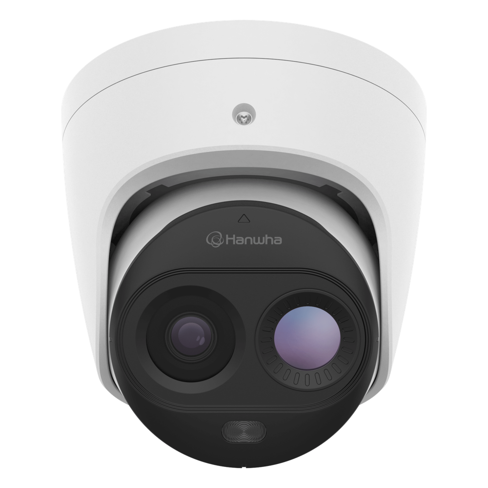 Hanwha Vision tnm-c2712tdr Cámara Térmica Bi-Espectro TNM-C2712TDR / Detección Temprana de Incendios / Sensor Térmico QVGA y Visible 3MP / Rango de Temperatura -10°C~450°C / IP66/IP67 IK09 / PoE / Compatibilidad H.265/H.264