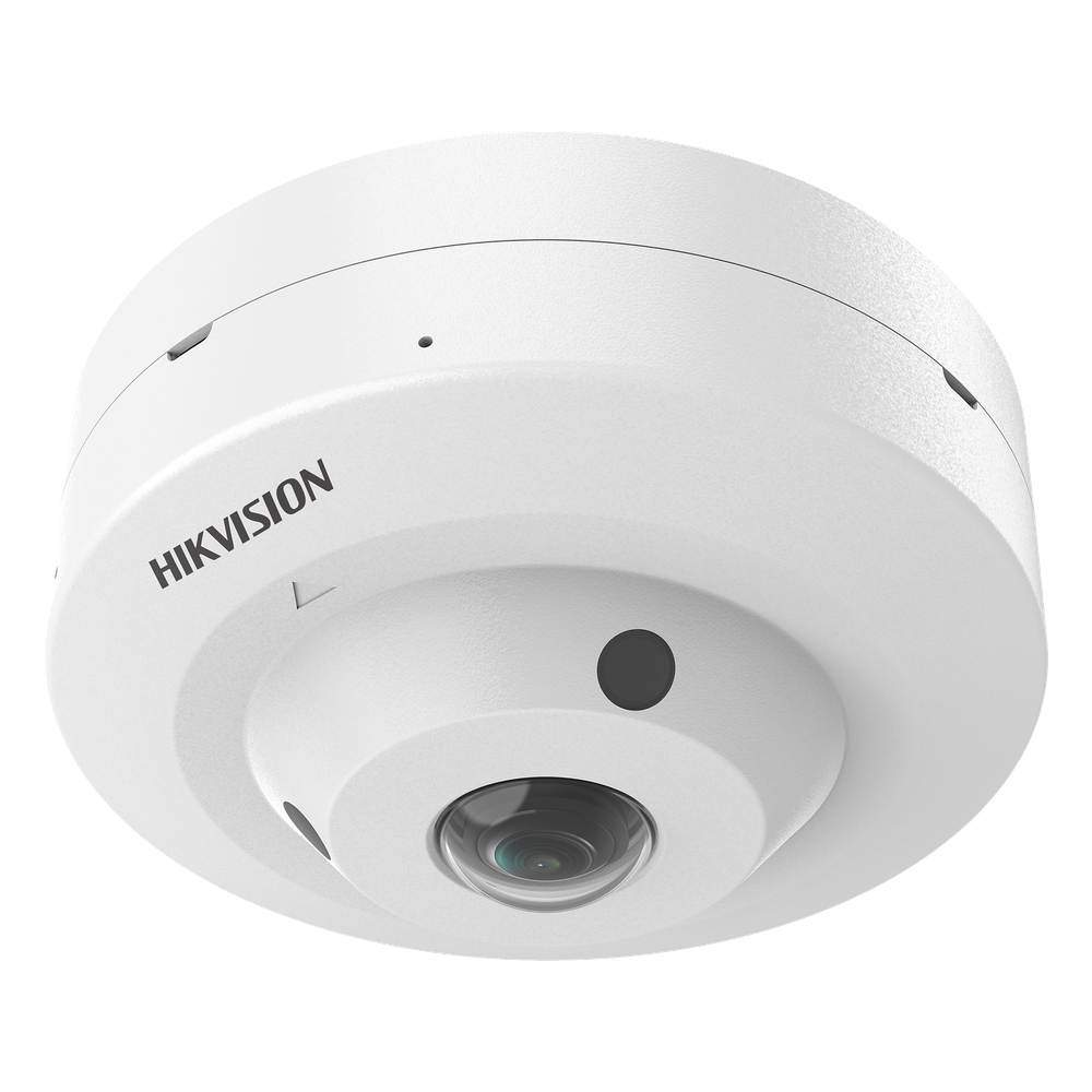 Hikvision ds-2ce52k0t-lps Fisheye TURBOHD 3K (5 Megapixel) / Lente 1.8 mm / 180° FOV / Micrófono Integrado / Dual Light / Exterior IP67 / Antivandalico IK08 / Plástico