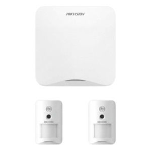 Hikvision axhome-kit-gsm-pir-cam (AX HOME) KIT de Alarma AX HOME / Incluye: 1 Panel con Wi-Fi y GSM 3G/4G / 2 Cámaras PIR Inalámbricas / Compatible con Hik-Connect P2P y Hik-Partner PRO