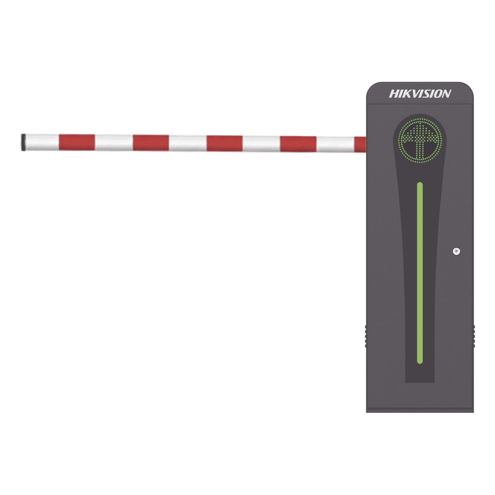 Hikvision kt-320-abat(4ml) Barrera Vehicular con Brazo Abatible por Colisión 4 mts INCLUIDO / Izquierda / Alto Desempeño / Brushless / Semáforo Rojo-Verde en Gabinete / Incluye 2 Controles Remotos