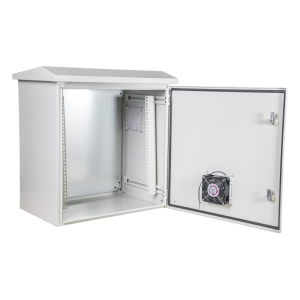 Precision pst506019ravkit Kit Gabinete Ventilado de Acero, Rack 19 11U, IP55 Uso en Exterior (593 x 609 x 399 mm) con Placa Trasera Interior Metálica y Compuerta Inferior Atornillable. Incluye Ventilador, Ventilas, filtros, Terminal de Tierra Física.