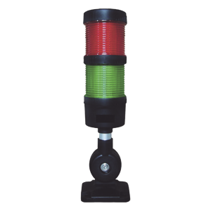 Epcom Industrial Signaling ei-2-rg-110240 Torre LED Indicadora de estado de 2 niveles color Rojo y Verde, con Buzzer integrado a 85 dB,  a 110-240 VCA con Montaje incluido de 60 mm de diámetro