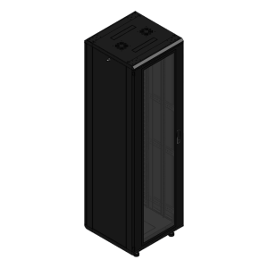 Linkedpro les-60-60-42ug Gabinete rackeable de piso de 42U, compatible con estándar 19 pulgadas, equipado con puerta frontal de cristal para una mejor visibilidad y presentación profesional