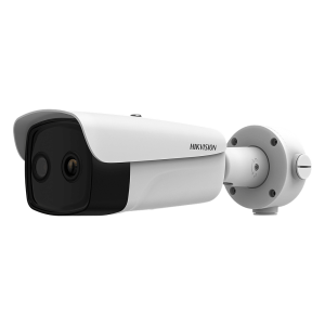 Hikvision hm-td2638-10/g1/t3y (HIKMICRO) Bala IP Bi-Espectral / Térmica (384 X 288 / 9.7 mm) / Óptico (4 MP / 6.4 mm) / IA GUANLAN / Rango: -20°C a 150°C / 8°C Tolerancia / Detección de Fuego y Humo / Alarma Visual y Audible / Dual Light / PoE / Antico