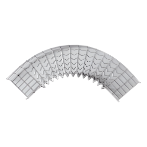 Curva Pre-Fabricada Horizontal de 90° con medidas de 66 mm de Peralte y 150 mm Ancho (66/150 mm)