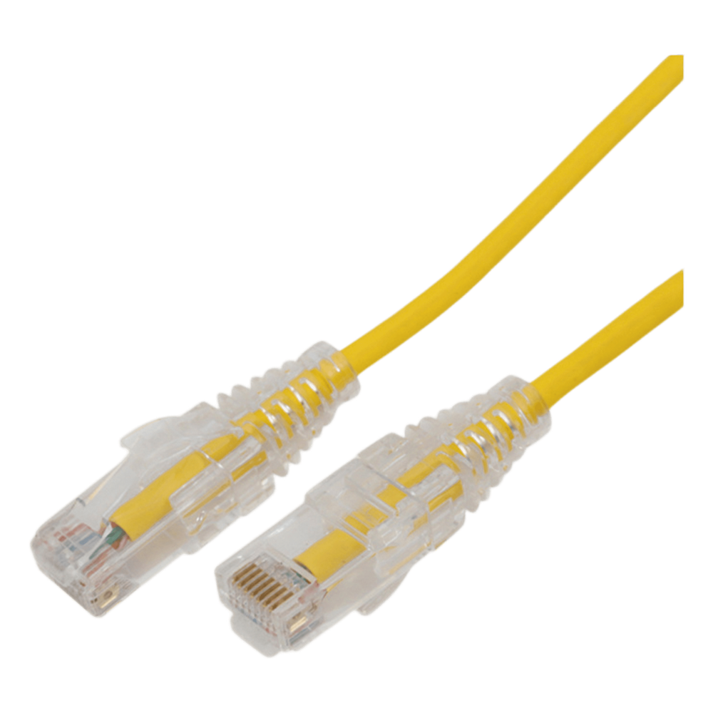 Linkedpro By Epcom lp-ut6a-100-ye28 Cable de Parcheo Slim UTP Cat6A - 1 Metro (3.28 Pies) Amarillo, Diámetro Reducido (28 AWG)
