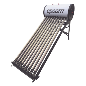 Epcom ste-lpwh90 Bóiler Solar de 90L, Baja Presión con 9 Tubos de Vacío de Mayor Resistencia y Termotanque Inoxidable de Grado Alimenticio, Resistentes a Granizo de Hasta 25 mm/ l , Incluye Anodo de Magnesio