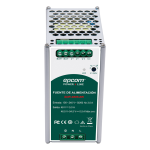 Epcom Powerline sdr4805bk Fuente de Alimentación Industrial | Tipo DIN RIEL | 48 VCC | 5 A | Capacidad de baterías de respaldo